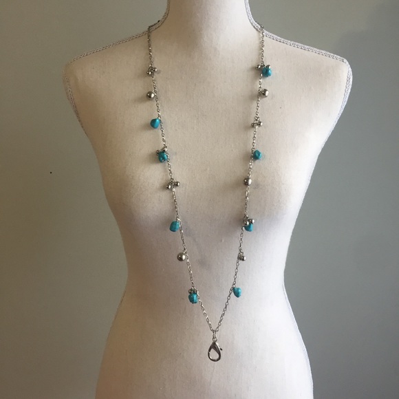 A Little Something Jewelry - Little Something Lanyard - Sim. Turquoise & Silver